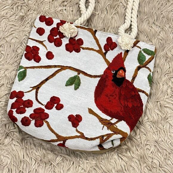 Cardinal zippered purse tote bag - Picture 2 of 5